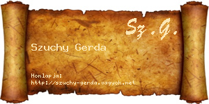 Szuchy Gerda névjegykártya